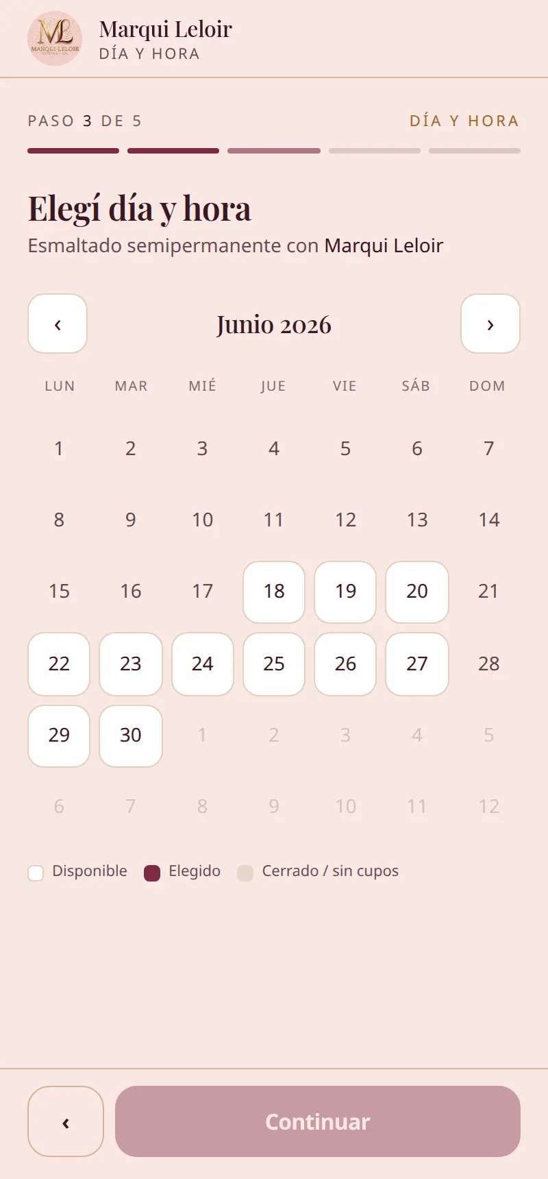 El turno queda en tu agenda