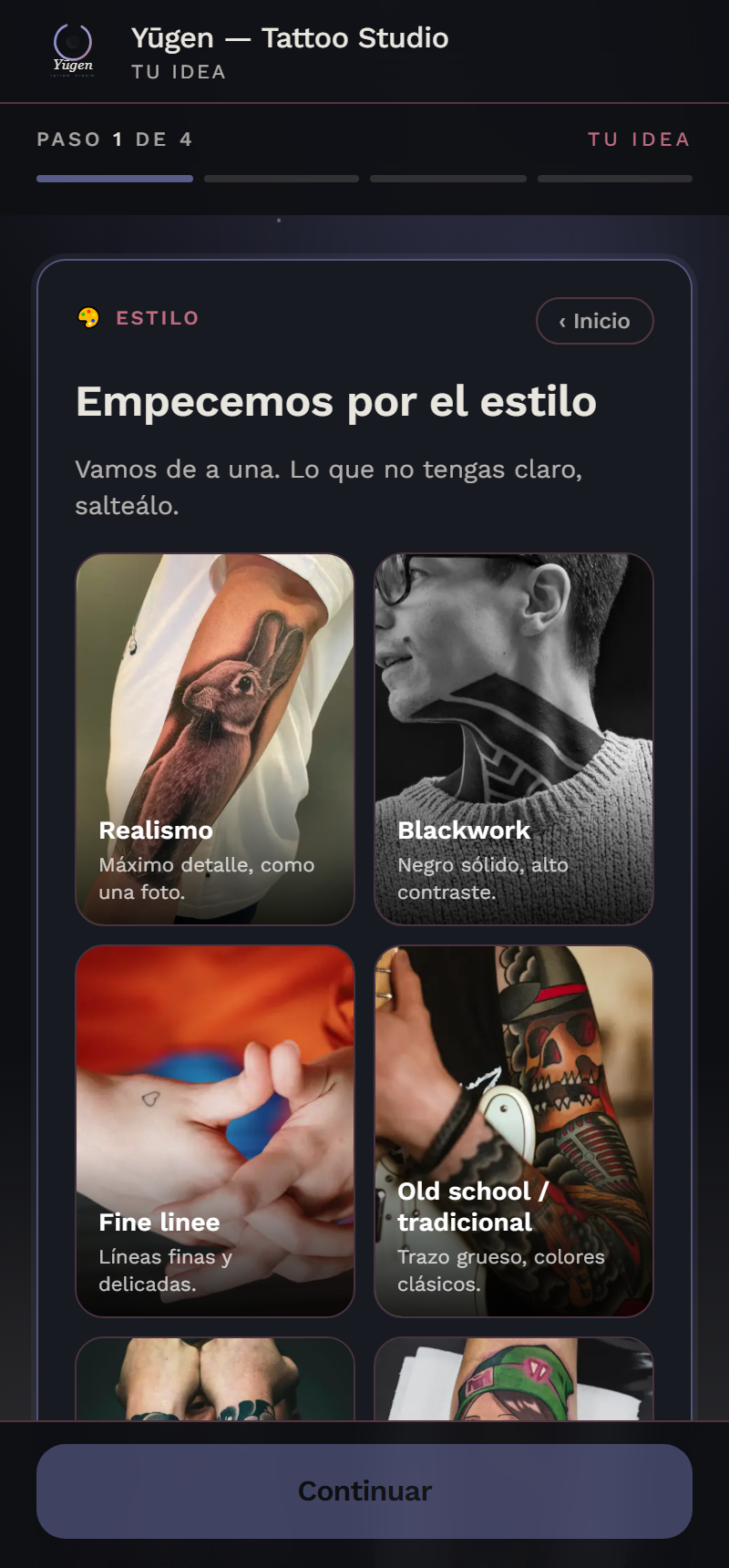 Yūgen Tattoo Studio: Elegís el estilo, con ejemplos reales